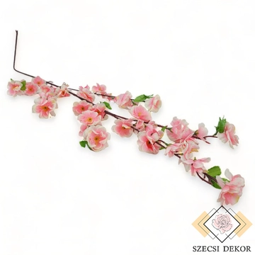 Mű selyem akácvirág ág 118 cm - rózsaszín szemből
