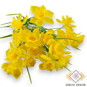 Mű jonquil nárcisz csokor 6 szál gumi 33 cm - sárga szemből