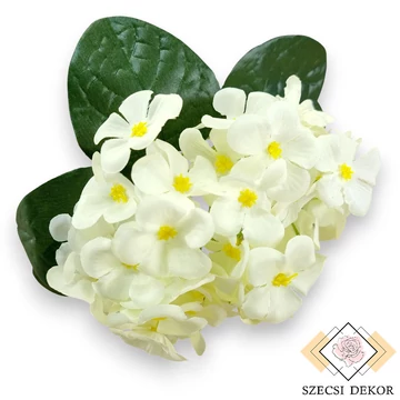 Mű fokföldi ibolya csokor 5 szál selyem 18 cm - törtfehér szemből