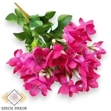 Mű közönséges jezsámen csokor 7 szál selyem 35 cm - magenta szemből