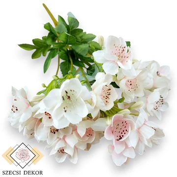 Mű közönséges jezsámen csokor 7 szál selyem 35 cm - rózsaszín cirmos szemből