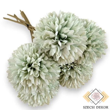 Mű díszhagyma köteg 5 szál selyem 29 cm - világoszöld szemből