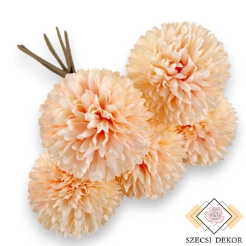 Mű díszhagyma köteg 5 szál selyem 29 cm - barack szemből