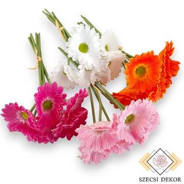 Mű gerbera köteg kicsi 6 szál polifoam 27 cm szemből