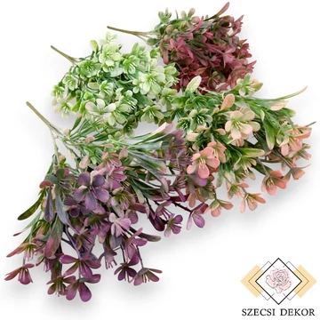 Mű zöld havasi fátyolvirág csokor 5 szál 36 cm szemből