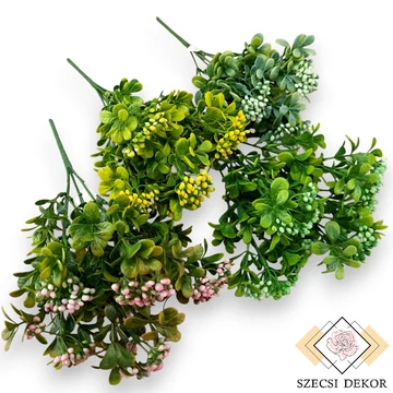 Mű zöld japán fagyal csokor 6 szál 30 cm szemből