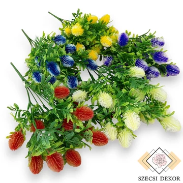 Mű zöld banksia serrata csokor 7 szál 38 cm ferde