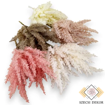 Mű zöld pampafű virág köteg 4 szál 30 cm szemből