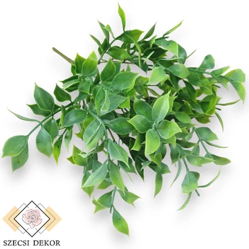 Mű zöld ruscus csokor 5 szál 33 cm - hamvas szemből