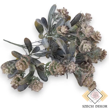 Mű zöld iszapgyopár csokor 5 szál 34 cm - barna szemből