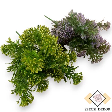 Mű zöld nyugati tuja csokor terméssel 5 szál 33 cm szemből