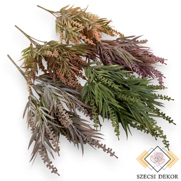 Mű zöld keskenylevelű mahónia csokor 5 szál 40 cm ferde