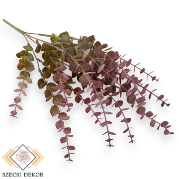 Mű zöld euphorbia cotinifolia csokor közepes 5 szál 42 cm - bíbor szemből