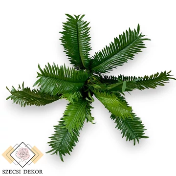 Mű nyugati kardpáfrány bokor selyem 4 szál 48 cm - zöld ferde