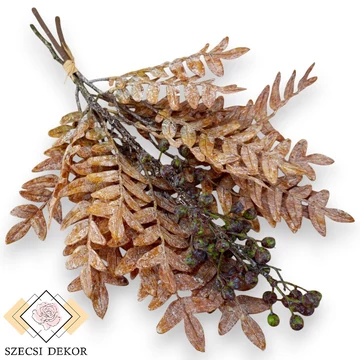 Mű zöld pleopeltis polypodioides köteg 3 szál antik 50 cm - narancs szemből