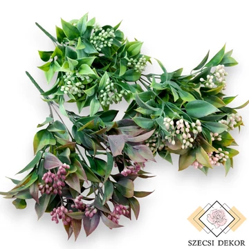 Mű zöld bimbós ruscus csokor 5 szál 30 cm szemből