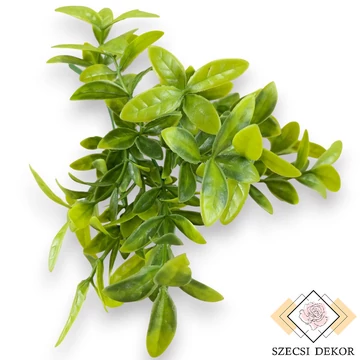 Mű zöld buxus csokor 5 szál 32 cm - zöld szemből