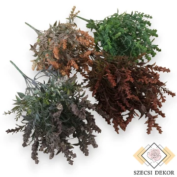 Mű zöld hegyeslevelű libatop csokor 7 szál 36 cm szemből