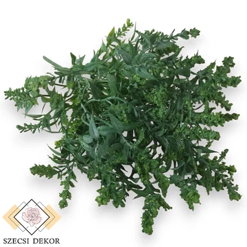 Mű zöld hegyeslevelű libatop csokor 7 szál 36 cm - sötétzöld szemből
