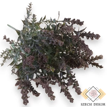 Mű zöld hegyeslevelű libatop csokor 7 szál 36 cm - szürke szemből