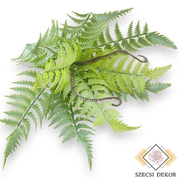 Mű erdei pajzsika bokor kicsi gumi 9 szál 66 cm - hamvas ferde