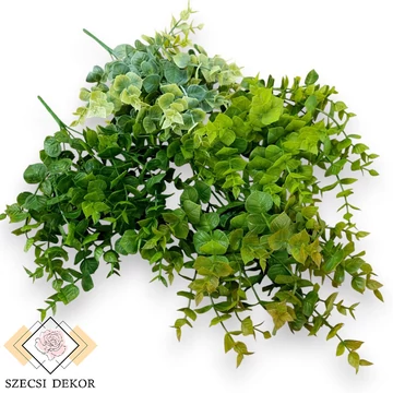 Mű zöld ráncos törpebors csokor 5 szál 38 cm szemből