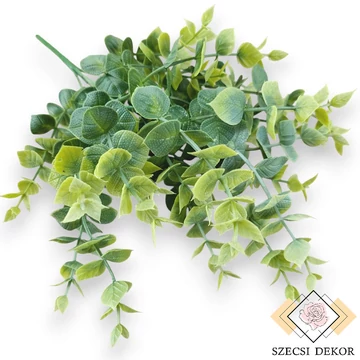 Mű zöld ráncos törpebors csokor 5 szál 38 cm - hamvas szemből