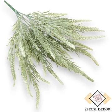Mű zöld mexikói zsálya csokor 7 szál 38 cm - törtfehér szemből