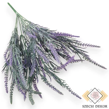 Mű zöld mexikói zsálya csokor 7 szál 38 cm - lila szemből