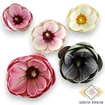 Mű magnólia csomag nyíló polifoam 8 cm 6 db szemből