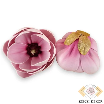 Mű magnólia csomag nyíló polifoam 8 cm 6 db - erikaviola szemből