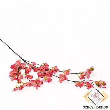 Mű selyem akácvirág ág futó 115 cm - pink szemből
