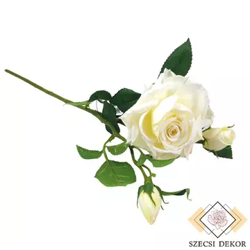Szálas mű rózsa 1 fejes - Fehér szemből
