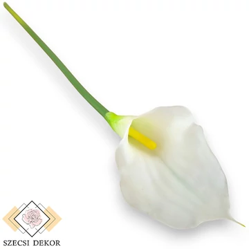 Mű kála szál gumi 56 cm - fehér szemből