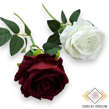 Mű bársony rózsaszál 50 cm szemből