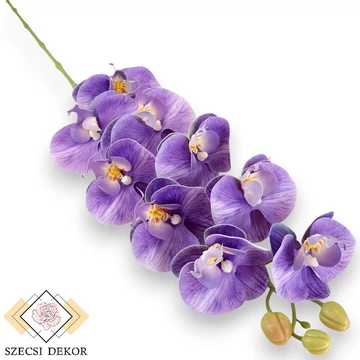 Mű gumibevonatos phalaenopsis szál 98 cm - lila szemből