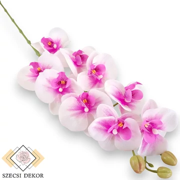 Mű gumibevonatos phalaenopsis szál 98 cm - pink közép szemből