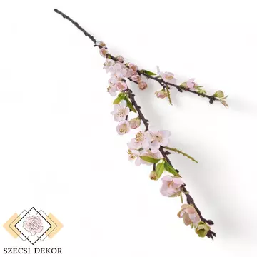 Mű cseresznyevirág ág selyem 2 ágas 110 cm - rózsaszín szemből