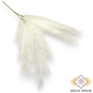 Mű pampafű szár 119 cm - törtfehér szemből