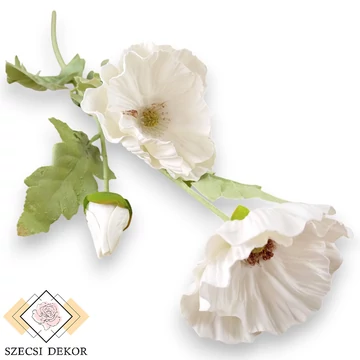 Mű szellőrózsa szál polifoam 68 cm - fehér ferde