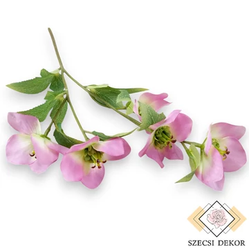 Mű hunyor szál selyem 45 cm - rózsaszín ferde