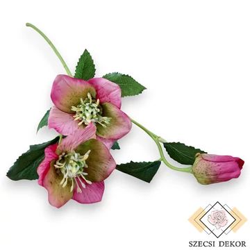 Mű hunyor szál nagy selyem 57 cm - pink ferde