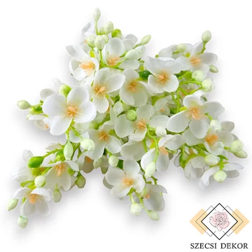 Mű illatos jezsámen köteg 6 szál selyem 29 cm - fehér szemből