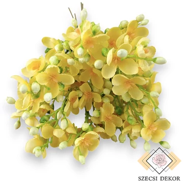 Mű illatos jezsámen köteg 6 szál selyem 29 cm - sárga szemből