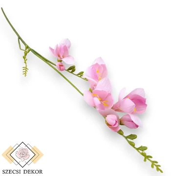 Mű frézia szál nagy selyem 99 cm - barbie-rózsaszín szemből