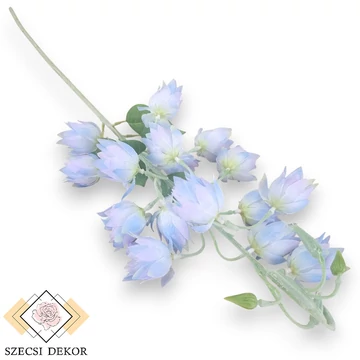 Mű pálmaliliom szál selyem 85 cm - világoskék szemből