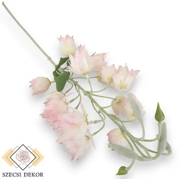 Mű pálmaliliom szál selyem 85 cm - rózsaszín cirmos szemből