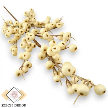 Mű kökény ág hungarocell 74 cm - krém szemből