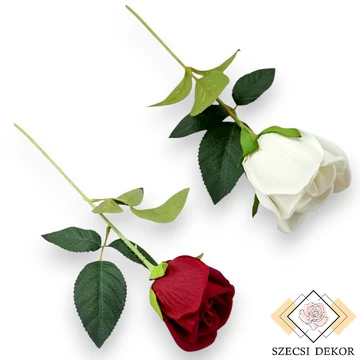 Mű illatos rózsa szál bársony 51 cm szemből