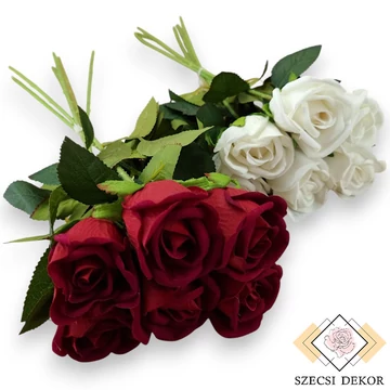 Mű illatos rózsa köteg 6 szál bársony 51 cm szemből